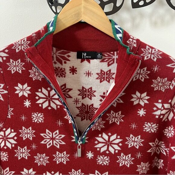 Neve Jane 1/4 Zip  Pullover Merino Wool Sweater in Tango M NWOT - Picture 11 of 11